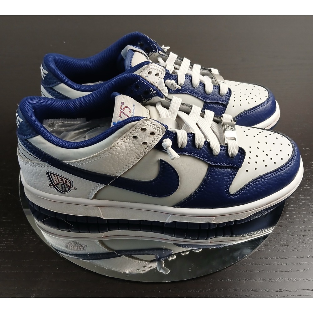 Nike Dunk Low NBA 75th Anniversary Brooklyn Nets Kids Shoes 3.5Y DO6288-001